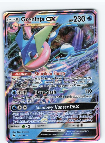 Greninja GX 24/131 SM - Forbidden Light Holofoil Pokemon NM O26-#010
