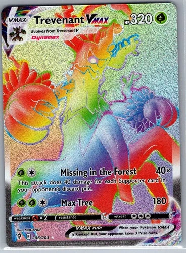 Trevenant VMAX (Secret) 206/203 SWSH07: Evolving Skies - Pokemon Card - NM
