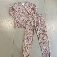 Hanna Andersson Disney HannaJams Cotton Pajama Set Pink Minnie Mickey - 8 130