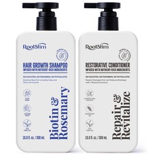 Hair Growth Shampoo Conditioner Set with Rosemary, Biotin for Thicker Hair