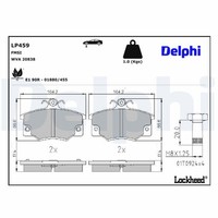 Delphi Bremsbelagsatz, Scheibenbremse LP459 FüR Abarth Alfa Romeo Autobianchi