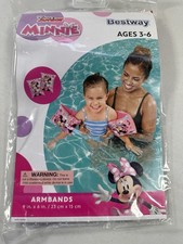 Minnie Float Armbands Pool Floaties Disney Junior Swimming Ages 3-6 NEW
