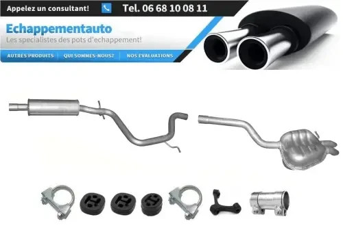 Tube central d'échappement Skoda Octavia II 1.9 TDi 77kW 2004-2010 acier