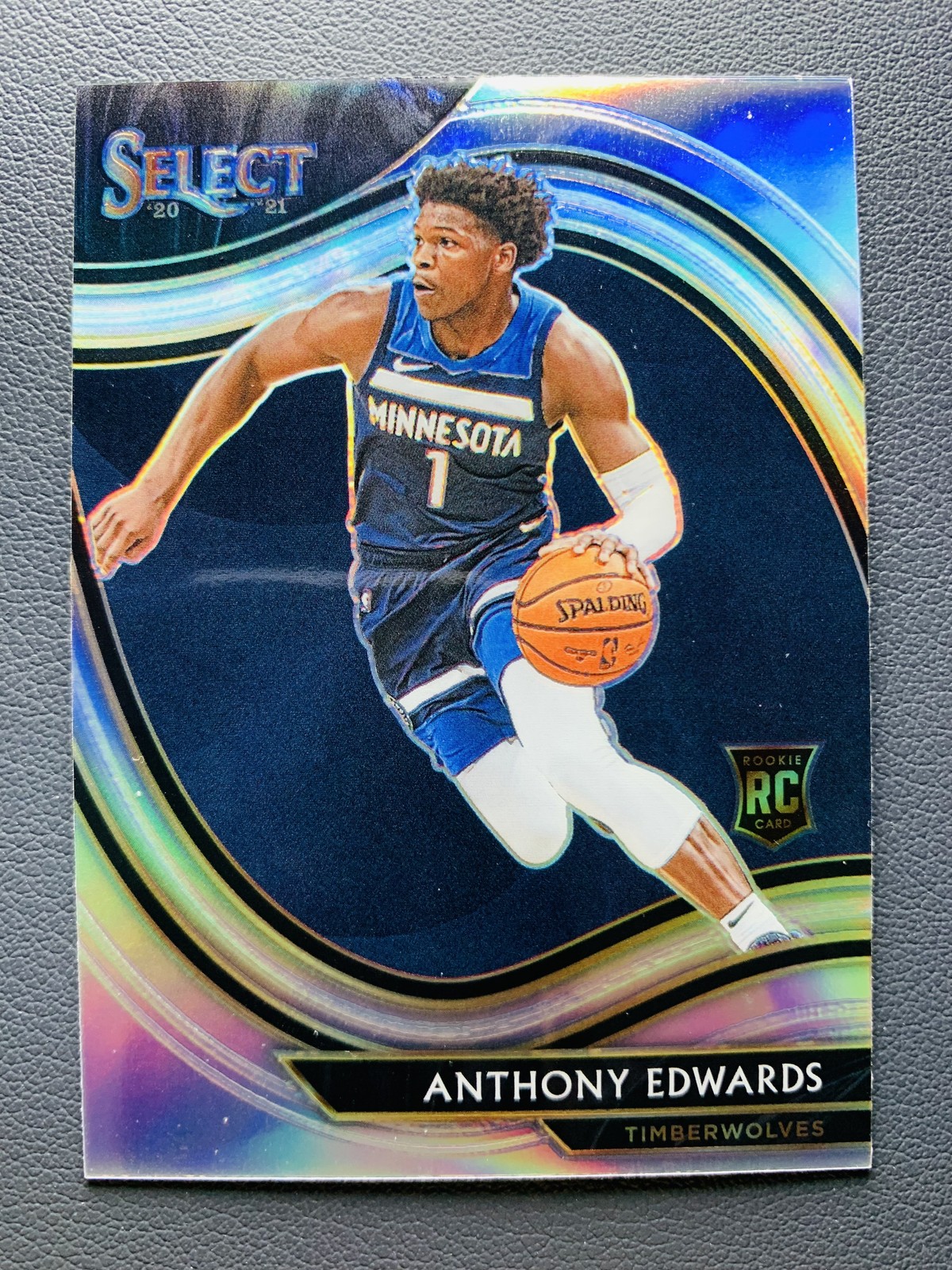 2020-21 Panini Select Anthony Edwards #300 RC Rookie Courtside Silver Prizm SSP
