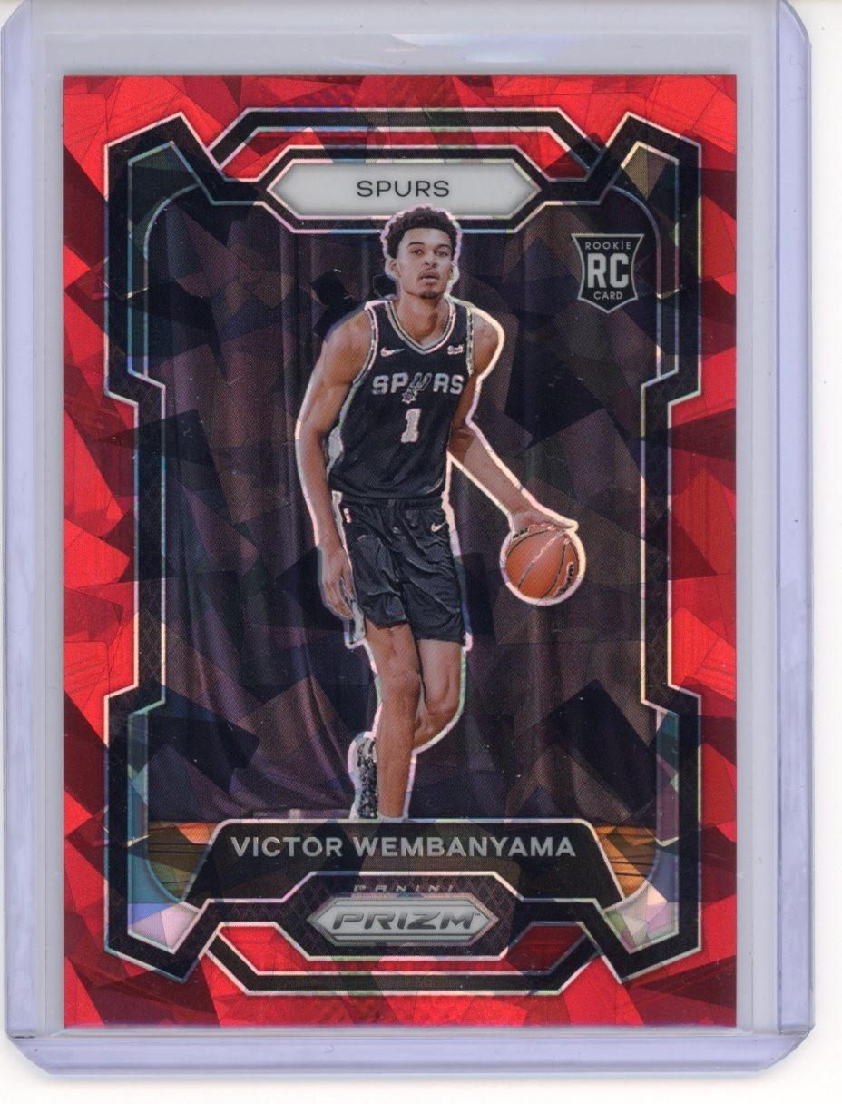 2023-24 Panini Prizm Victor Wembanyama #136 Red Cracked Ice RC