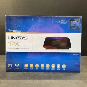 Linksys EA3500 N750 Smart Wi-Fi Router Dual Band Gigabit Black EA3500-NP 4-Port