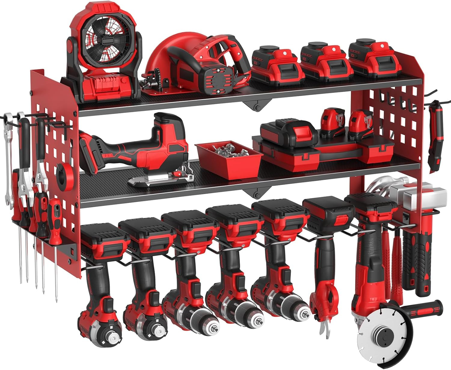 Rangement pour outils électriques de garage et support mural de perceuse