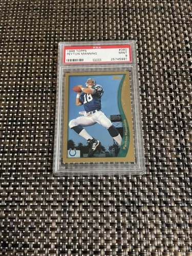 1998 TOPPS #360 PEYTON MANNING ROOKIE CARD COLTS  PSA 9 MINT