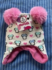 Disney Minnie Mouse 2 Piece Toddler Hat Mittens Set Brand New