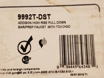 Delta Addison 9992T-DST Bar Faucet with Touch2O and MagnaTite Docking in Chrome