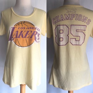 Los Angeles Lakers 1985 Nba World Champions Official Women S Retro T Shirt Xl Ebay
