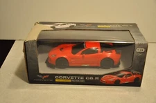 BRAHA License Friction Series Chevrolet Corvette Red 1:24 Scale Die Cast Toy Car