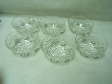 Anchor Hocking Early American Star Prescut Lot of 6 Scalloped 5" Bowls