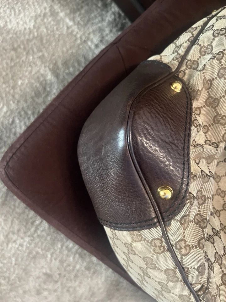 Jockey Hobo GG Gucci de lona e couro - Imagem 2 de 4