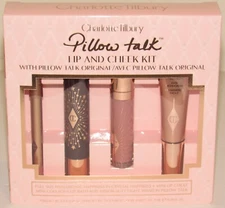 Charlotte Tilbury Pillow Talk Lip & Cheek Kit Crystal Happikiss Cheat Light Wand