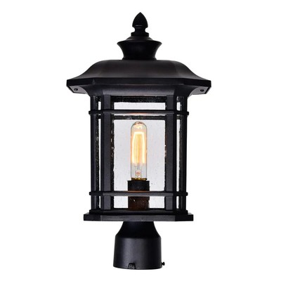 Black One Light Outdoor Lantern Head from the Blackburn Collection