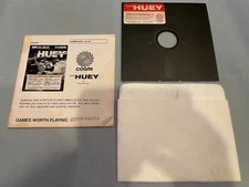 SUPER HUEY - Atari 400/800/C64/128 Computer Cosmi Video Game Disk+Manual TESTED!