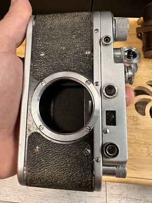 Zorki C Original Soviet USSR camera f3.5/50mm lens Industar 22 Red