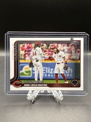 ELLY DE LA CRUZ / JONATHAN INDIA 2025 Topps Series 1 ''It Takes Two'' #295