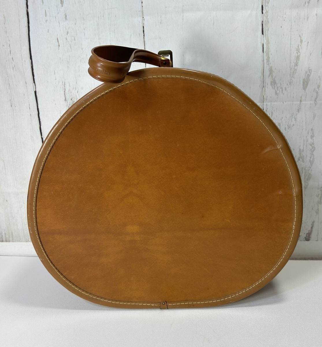 VINTAGE SAMSONITE 1950'S SCHWAYDER NO. 4620 FAUX LEATHER HAT TRAIN