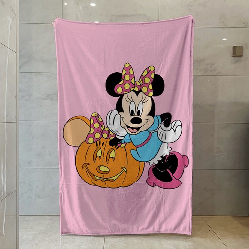 Disney Halloween Blanket Mickey Friends Duffy Family Pumpkins Candy Soft Blanket - Picture 34 of 54
