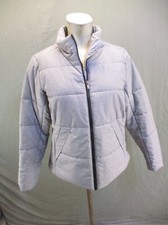 Lucy Size L Womens Gray Full Zip Stand Collar Pocket Insulated Jacket 364