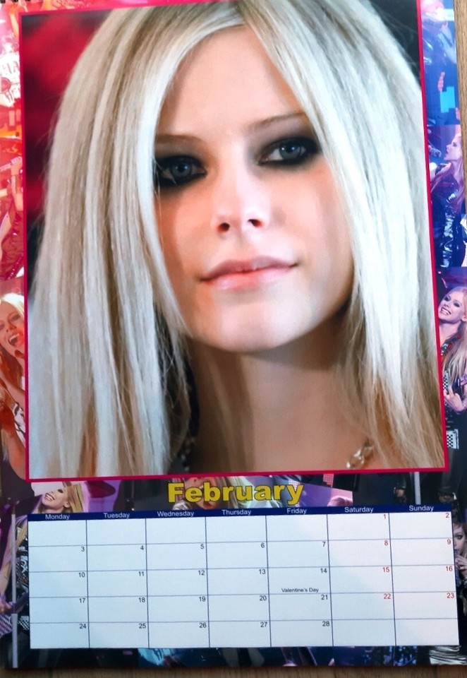 Avril lavigne 2014 calendar by dream dates match 2025 unofficial