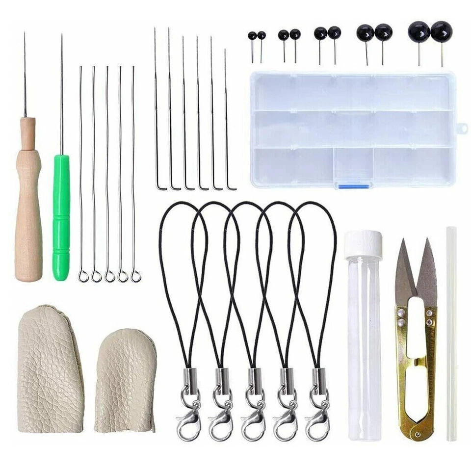 50 Colors Needle Felting Starter Kit Wool Roving Set Needles Felt Tool DIY Craft - Image 2 of 4