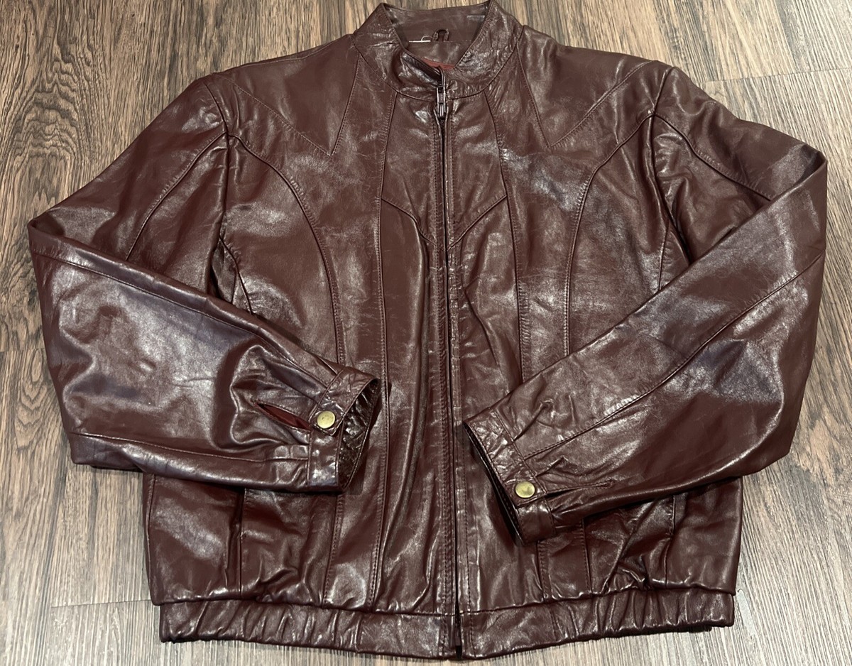 体*れ様 vtg 90s short real leather bomber j Vintage Wilson's Classic Genuine Leather Bomber Short Jacket