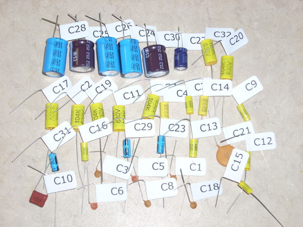 WURLITZER JUKEBOX AMPLIFIER AMP CAP CAPACITOR KIT FOR 514 AMP MODELS