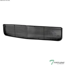 Topline For 2005-2009 Ford Mustang V6 Horizontal Front Hood Bumper Grille - Blk