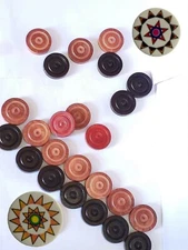 Carrom Board Coins + Striker 24 Carrom Coins + 2 Super Fine Striker Random Color