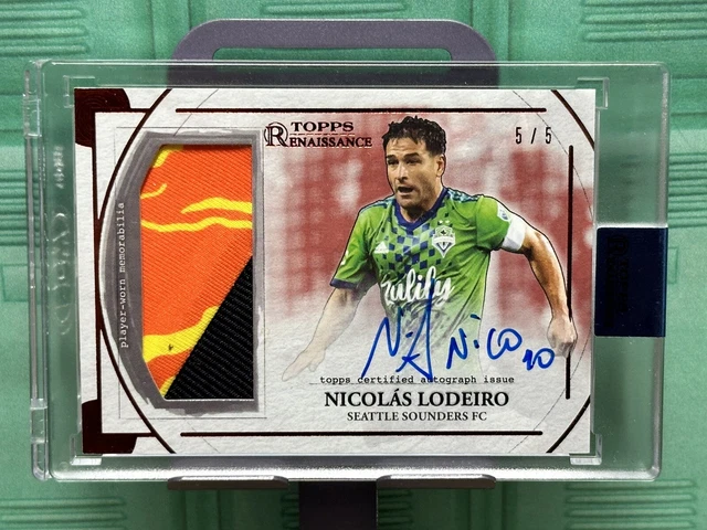 2022 MLS Renaissance Nicolas Lodeiro Auto ️‍Relic️‍ Card 5/5 = eBay 1/1 Sounders