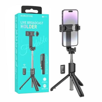 BOROFONE BY11 Bluetooth Remote Control Selfie Stick With Tripod Desktop Stand