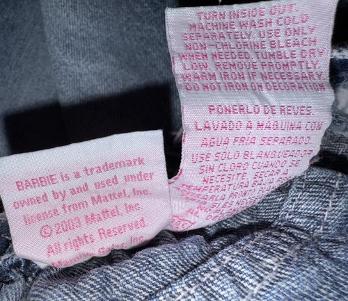 Vintage Barbie Avenue Girls Size 5 Denim Paisley Floral 2003 - Picture 5 of 6