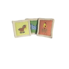 Kidsline Set of 3 Farm Animals wall hanging Fabric Applique Nursery Baby Room