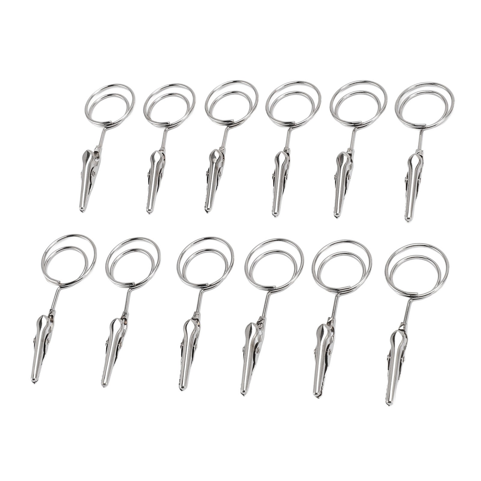 ­12pcs 2.8in Double Headed Memo Clip Metal Card Holder Wire Photo Clamp For