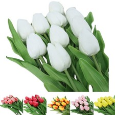 Tulipe artificielle réaliste fleurs pour décoration de mariage pack de 10 coul