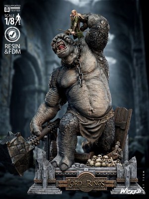 3D Printed Fan Art Troll vs Legolas Diorama by Wicked3d