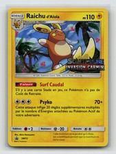 Carte Pokémon Raichu d'Alola SM72 Promo Stamp Soleil Et Lune Invasion Carmin