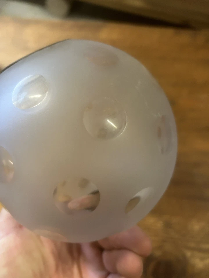 Globe Verre de Lampe Tulipe Ancien Napoléon III  Glass Oil Lamp - Photo 3/4