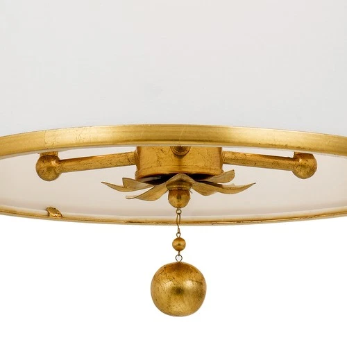 Broche 3-Light 14" Ceiling Light in Antique Gold - Picture 3 of 7