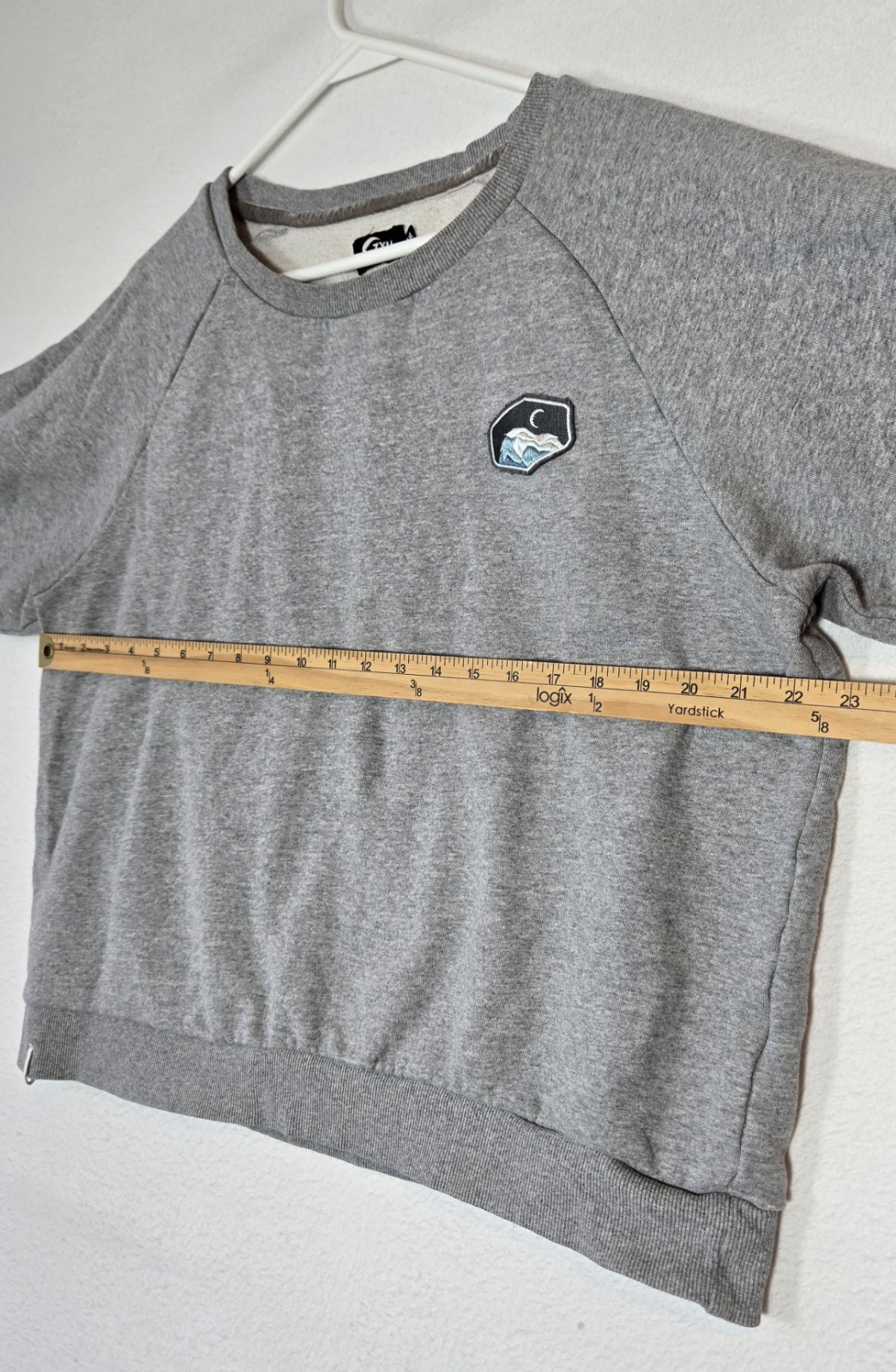 Zyia Active Gray Pullover Cropped  Sweatshirt Emb… - image 9