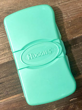 Huggies Travel Baby Wipes Case Dispenser Green Empty Hard Plastic Diaper Bag