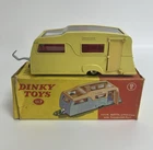 Vintage Dinky Toys 117 Four Berth Caravan With Transparent Roof Yellow Boxed