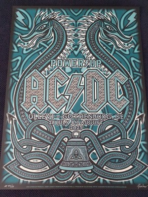 AC/DC Power Up Poster Gothenburg Sweden-Artist Proof #/60 signed  2025