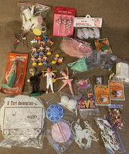 Big Lot of Vintage Wilton Cake Topper Decorating Items Others