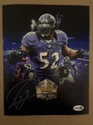 Ray Lewis Signed Baltimore Ravens 8x10 Photo JSA COA