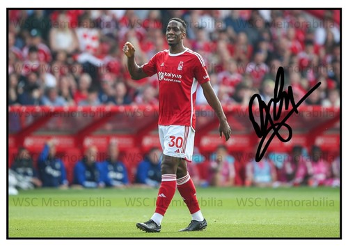 11355. Willy Boly Signed Pictures A4 Prints Nottingham Forest Wolves Ivory Coast