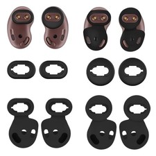 4 Pairs Ear Tips  Ear Hooks for Samsung Galaxy Buds Live S/L Mystic Black